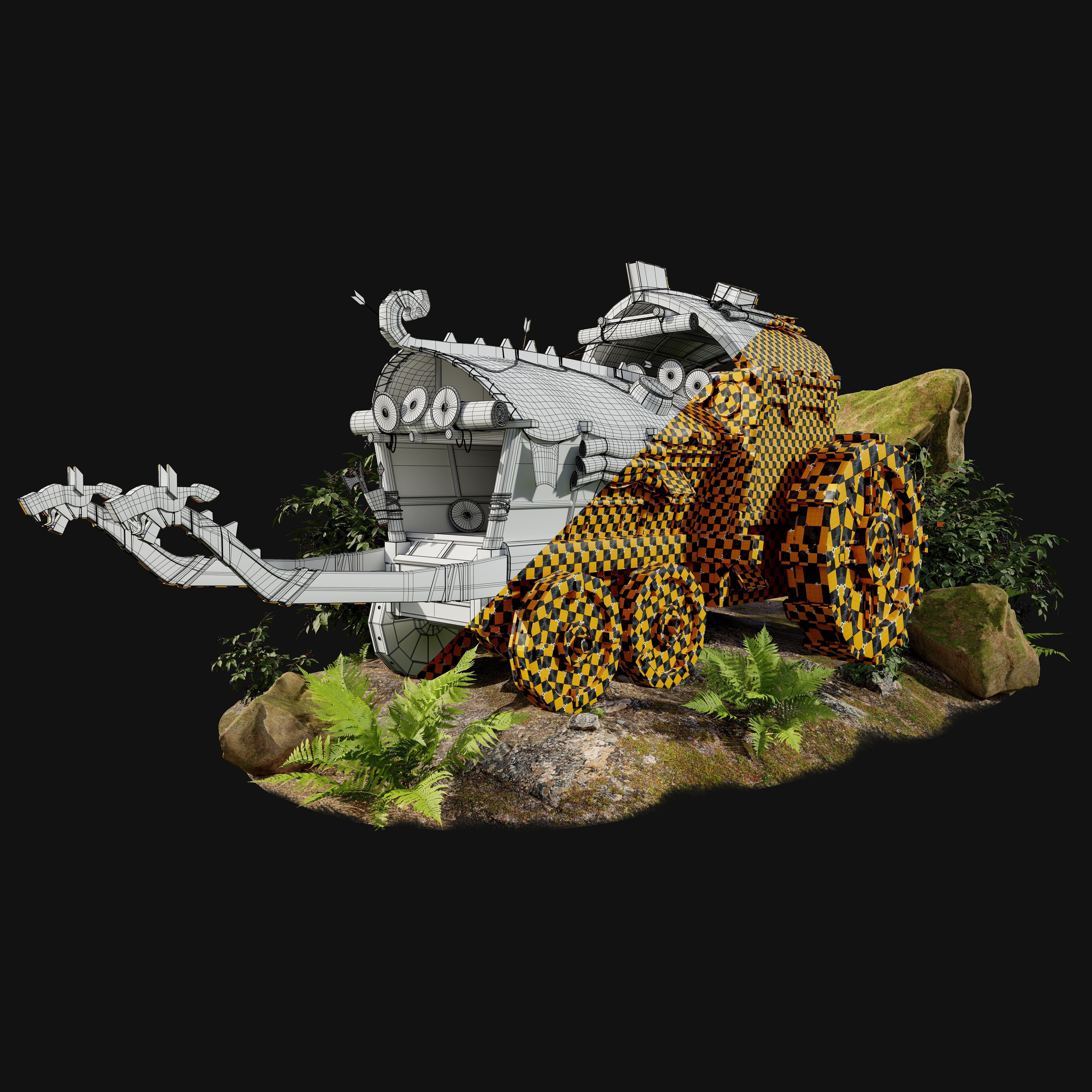 Vikings War Machine - Asset Low-poly 3D model_2