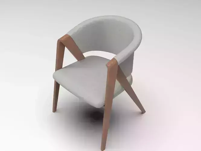 Chair 1 modern with wooden legs