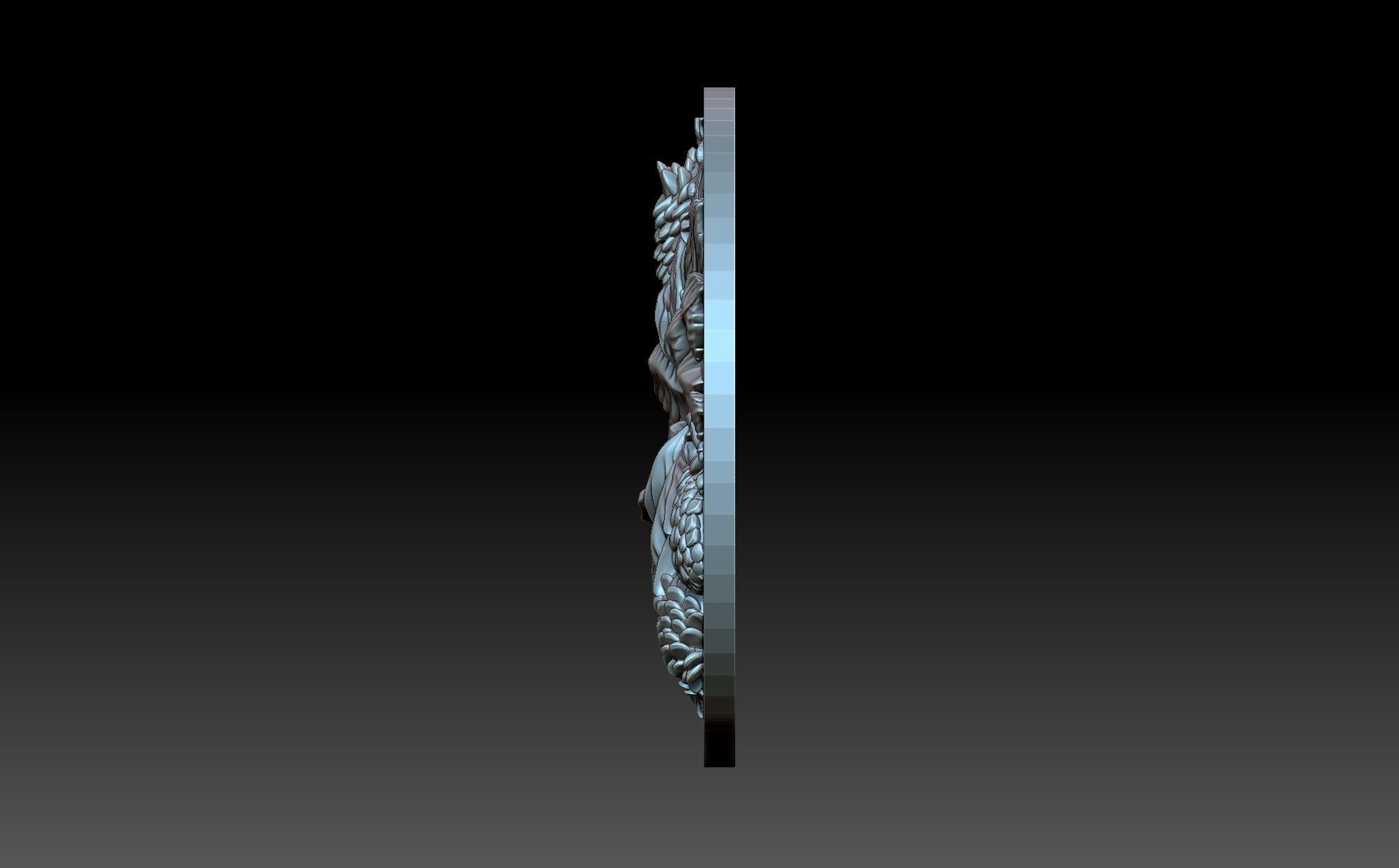 Decorative panel with flowers 3D print model_3