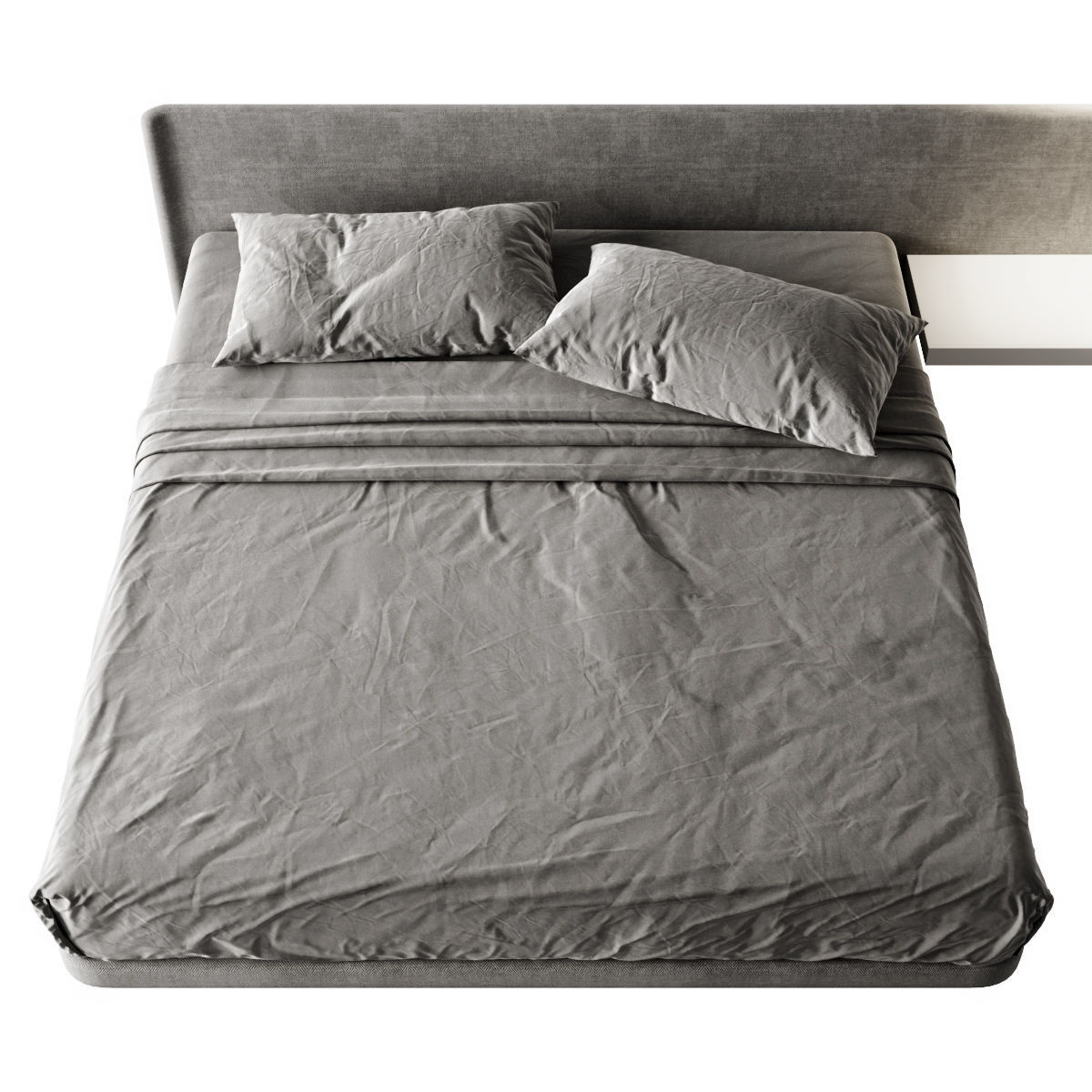 Bed 5 with shelf in middle 3D model_1