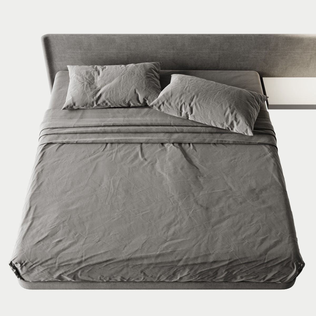 Bed 5 with shelf in middle 3D model_9