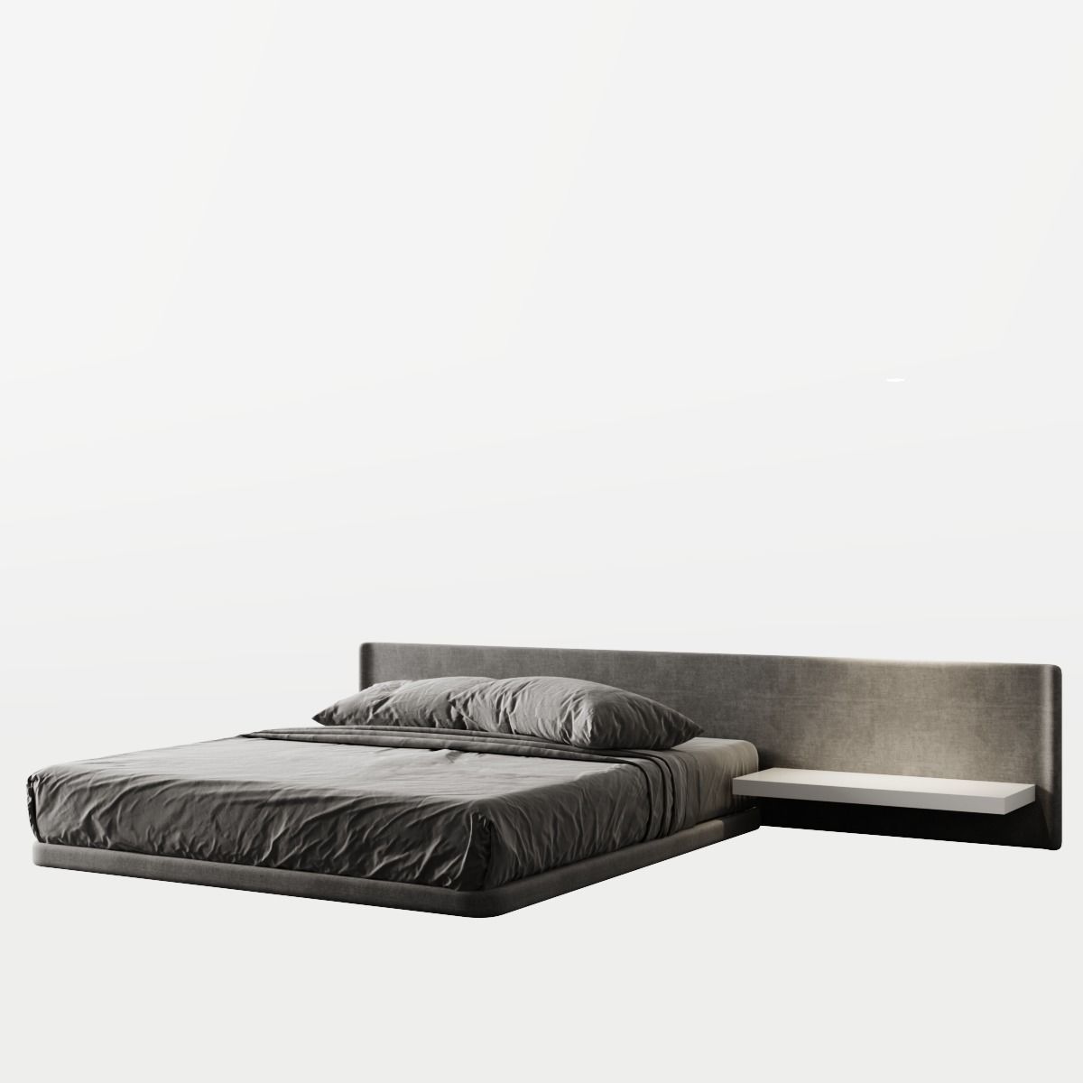 Bed 5 with shelf in middle 3D model_7