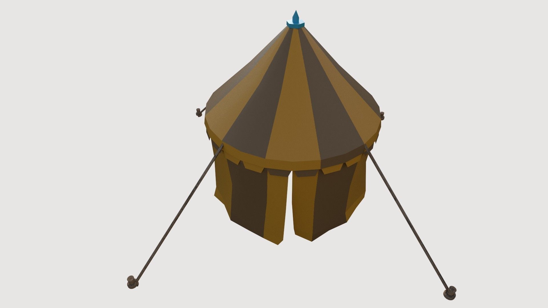 Camping Tent Low-poly 3D model_4