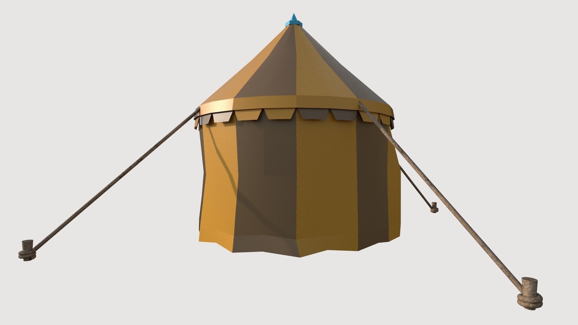 Camping Tent Low-poly 3D model_3