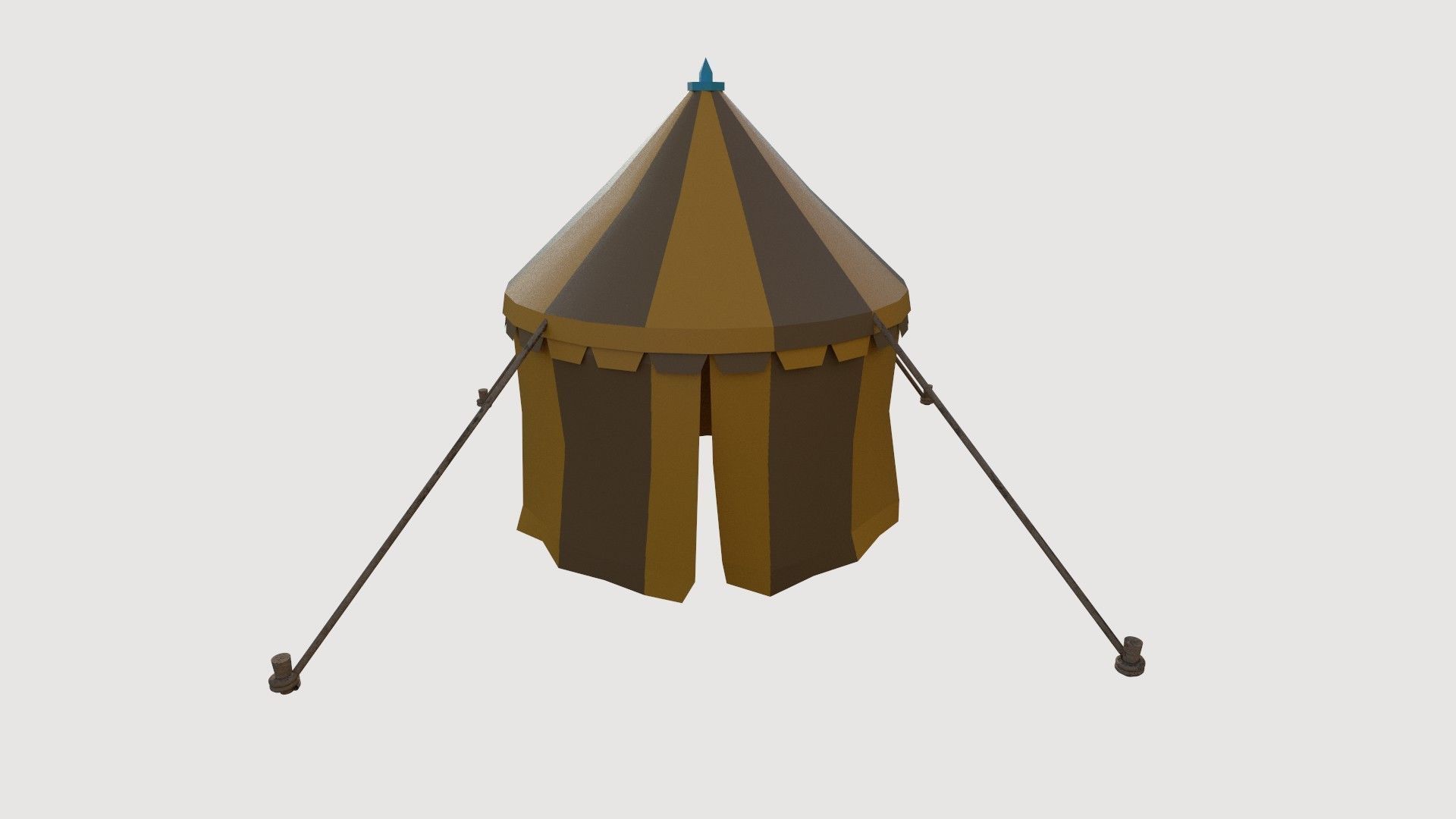 Camping Tent Low-poly 3D model_1