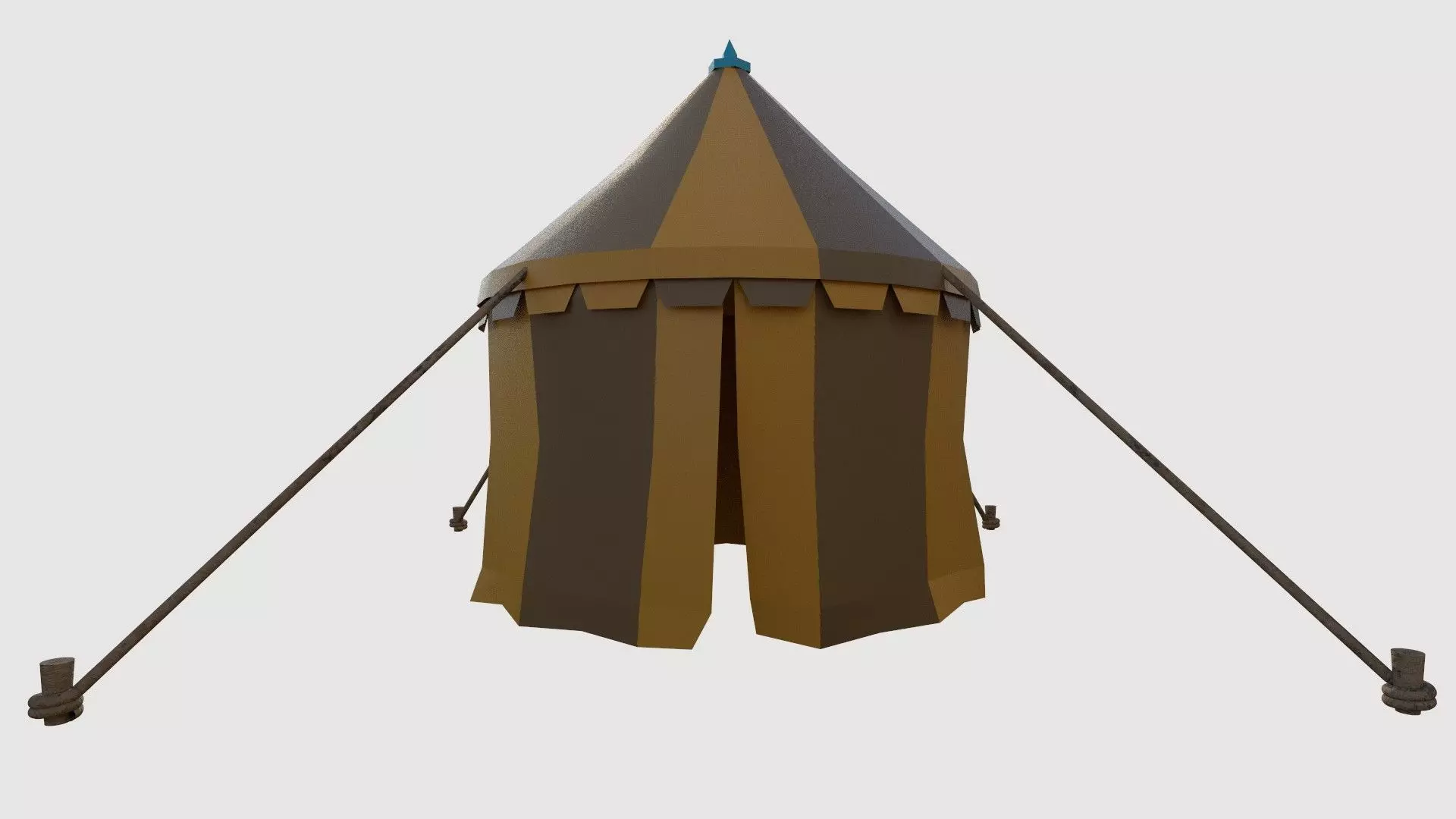 Camping Tent Low-poly 3D model_0