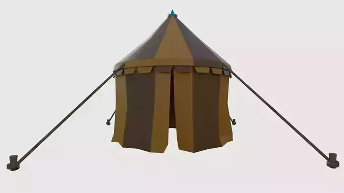 Camping Tent Low-poly 3D model