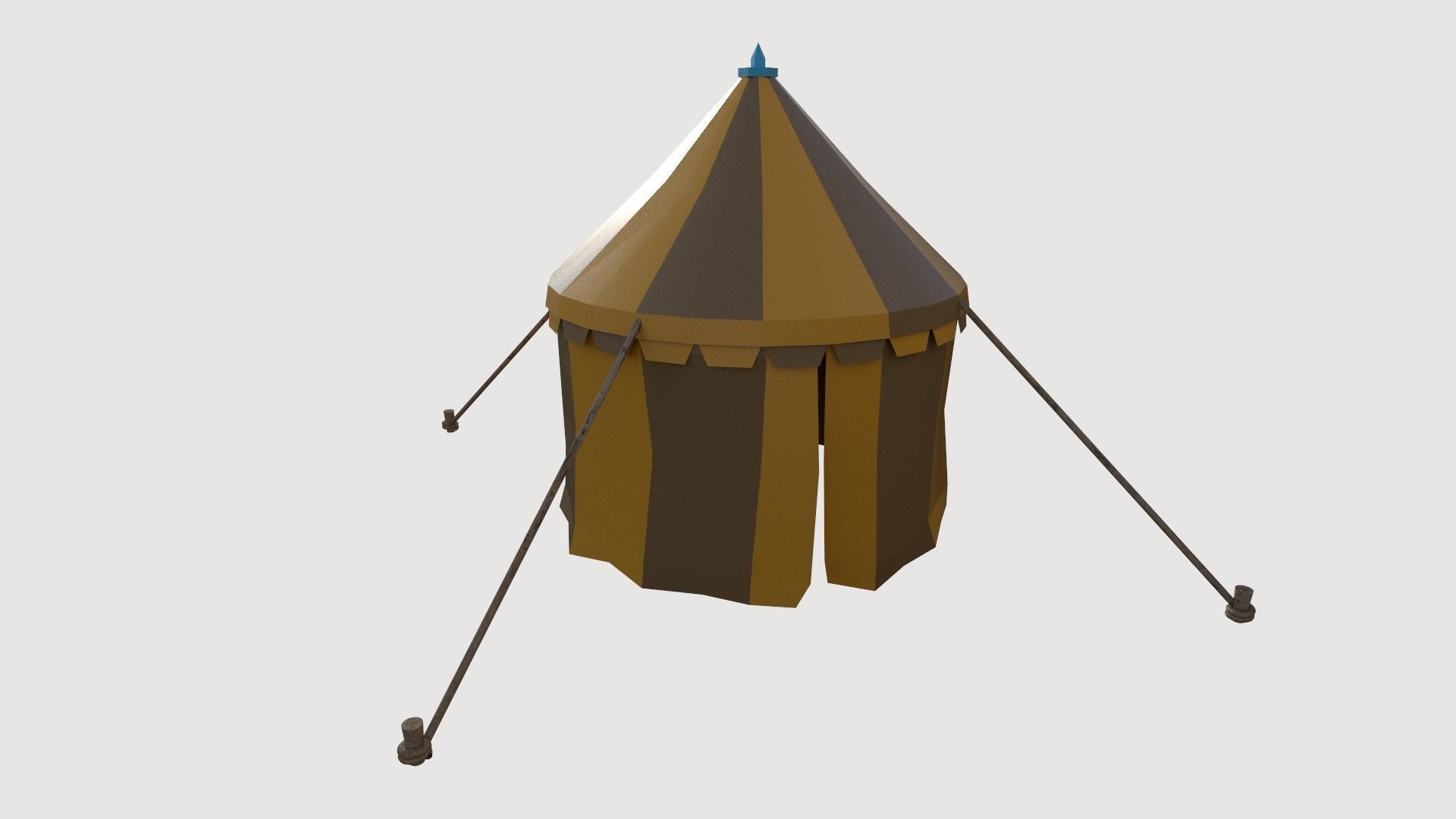 Camping Tent Low-poly 3D model_2