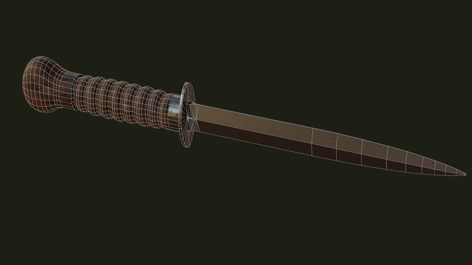 Dutch 1917 Model Storm Dolk Low-poly 3D model_13