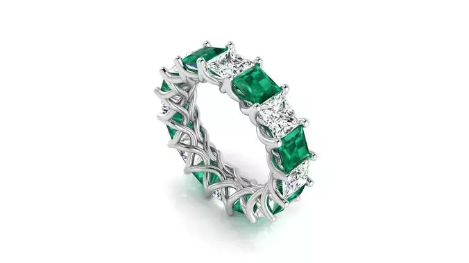 Ring M126 The luxury female ring with gems wedding Size 14 USA 3D print model