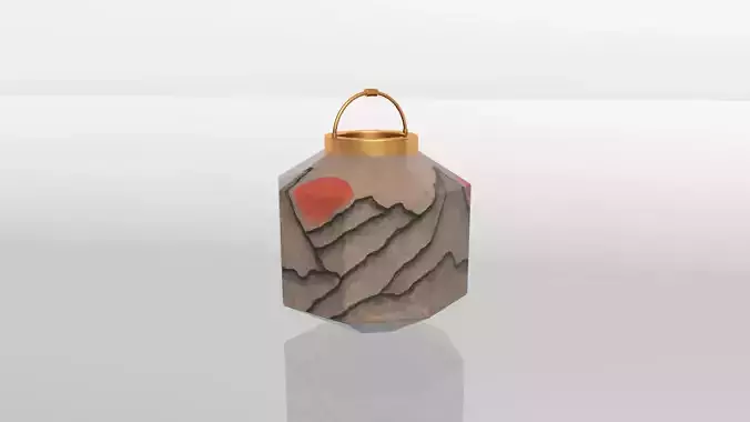 Painted-mountain Paper Lantern