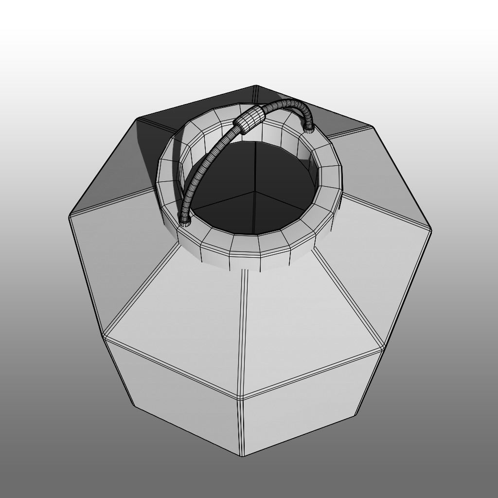 Painted-mountain Paper Lantern 3D model_5