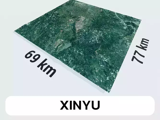 Xinyu China City Landscape 3D Model