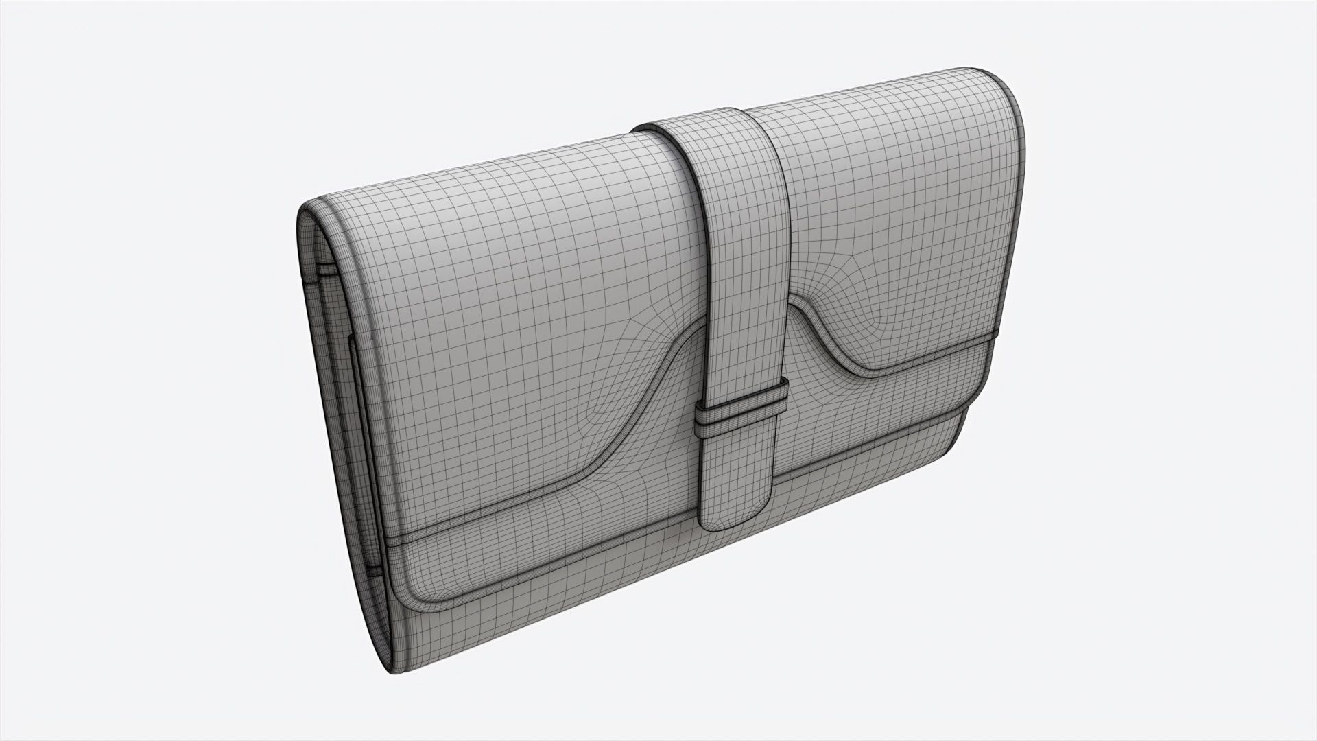 Leather Wallet for Women Brown 3D model_6