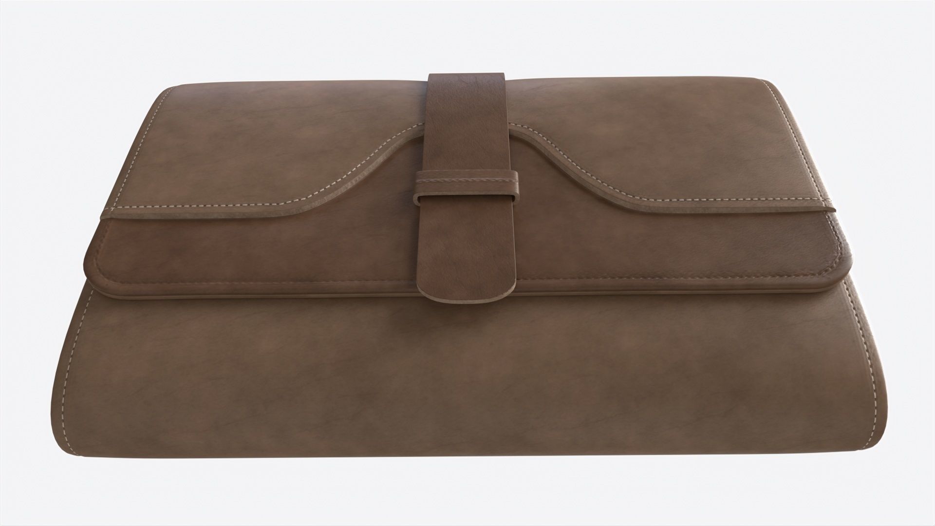 Leather Wallet for Women Brown 3D model_3