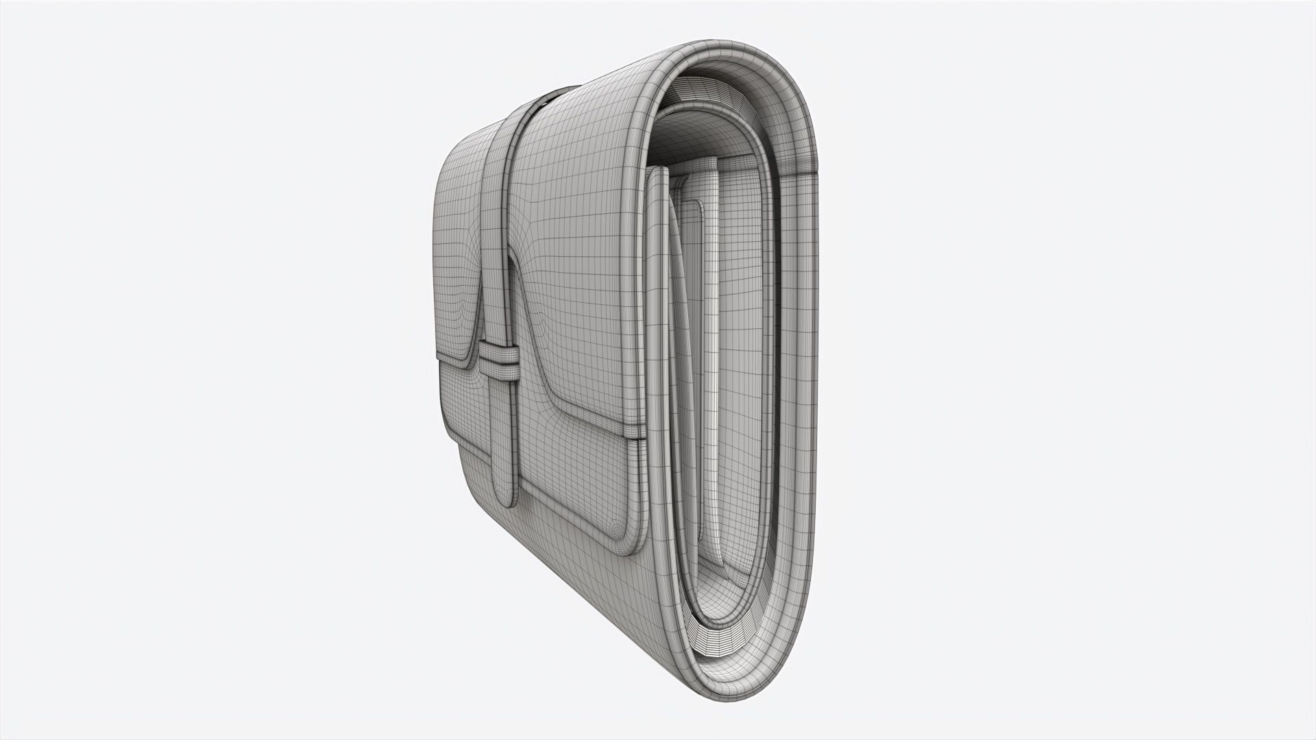 Leather Wallet for Women Brown 3D model_8