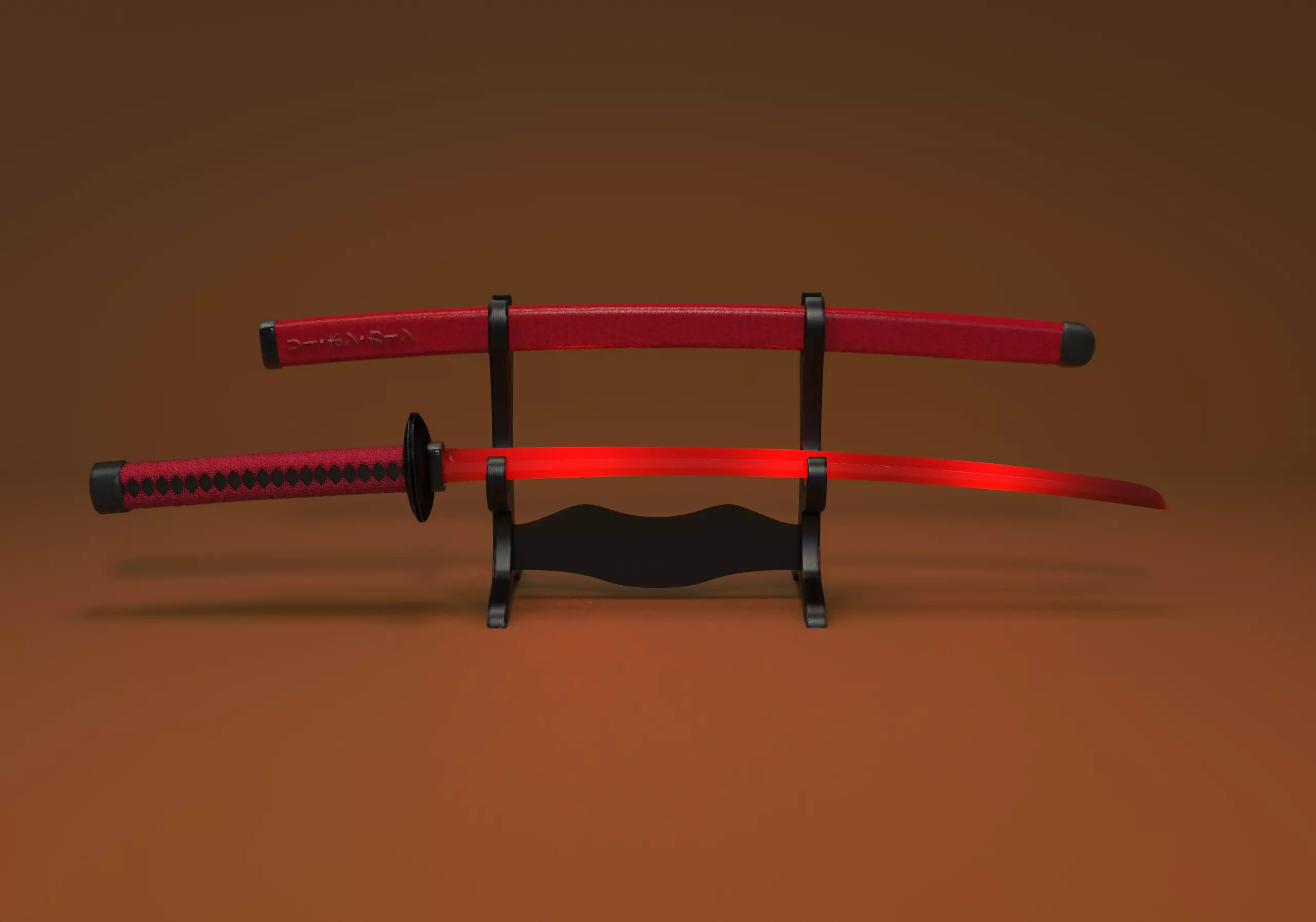 KaTaNa-2 samurai sword Low-poly 3D model