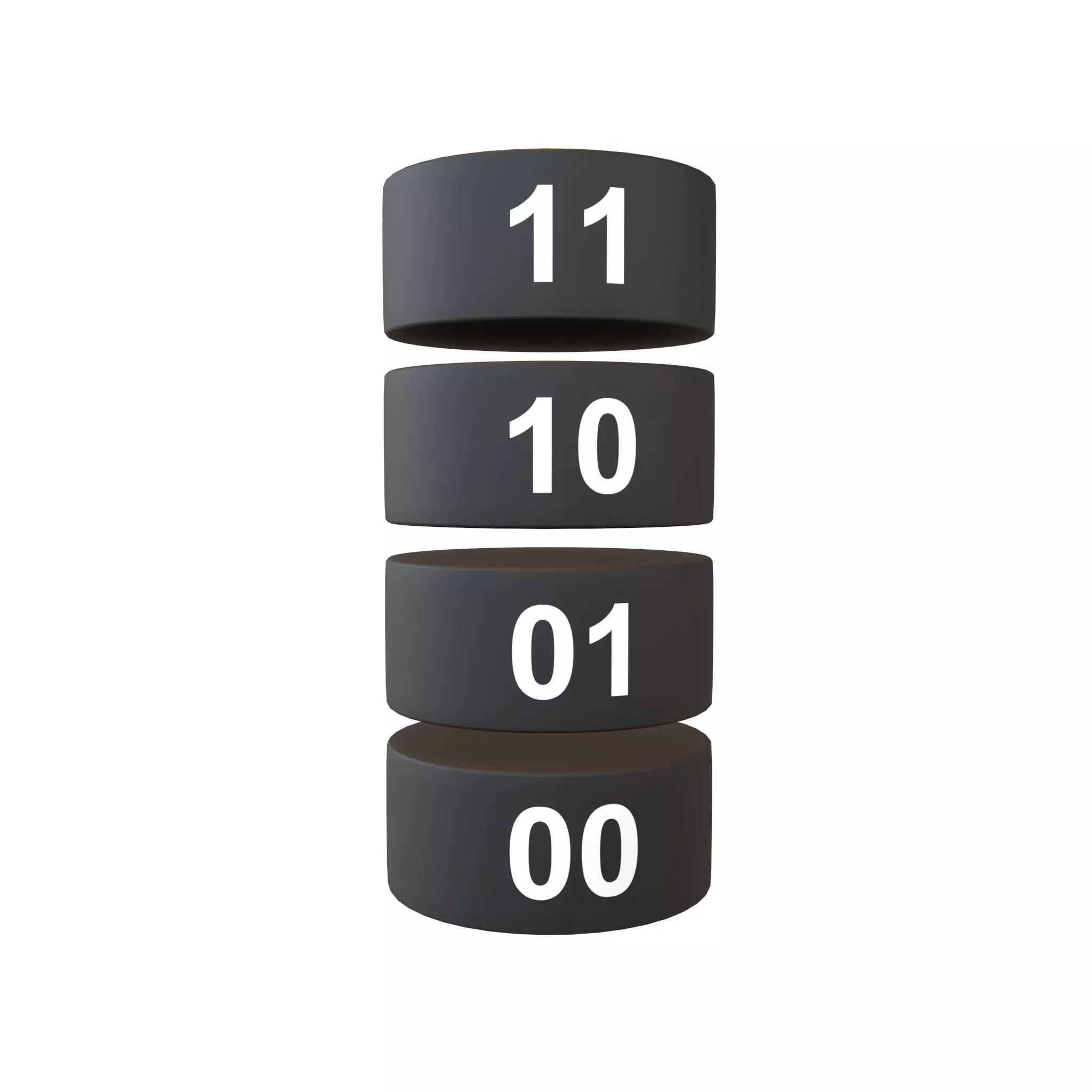 Nand Flash Memory MLC Structure v1 002 Low-poly 3D model_0