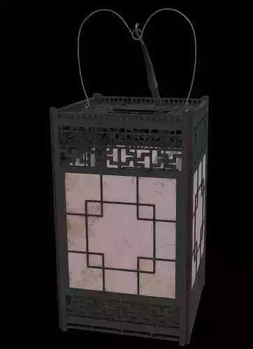 Korean Traditional Lantern Jijejedeung 01 Low-poly 3D model