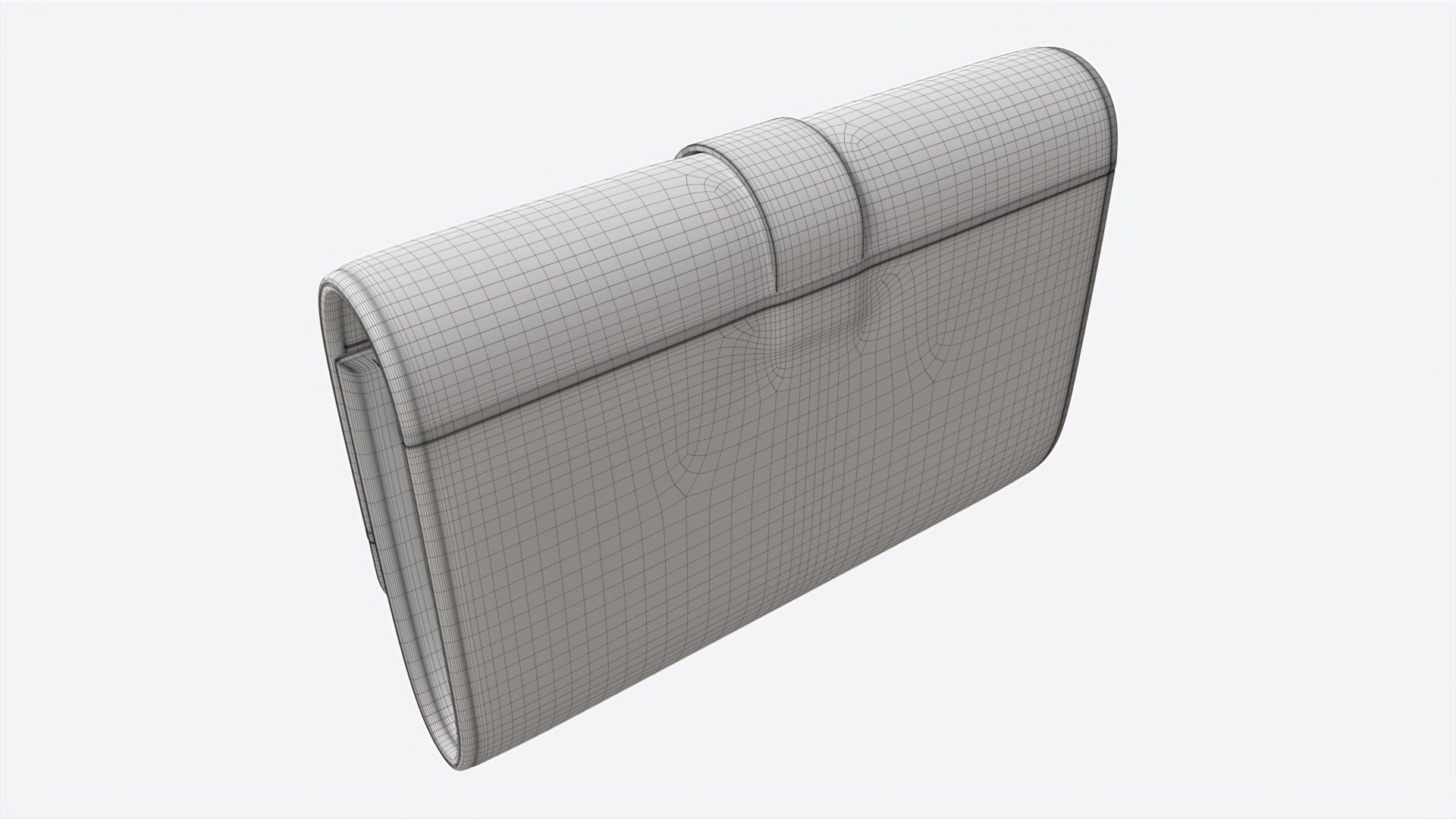 Leather Wallet for Women Red 3D model_7