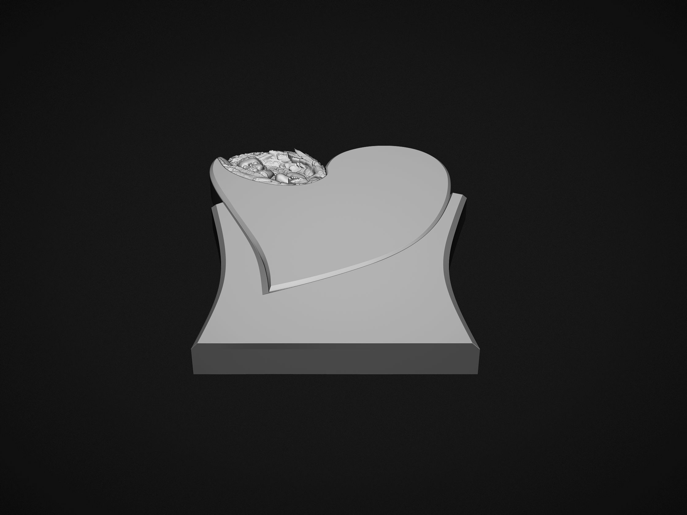 Sleeping Baby Angel Monuments 3D print model_10