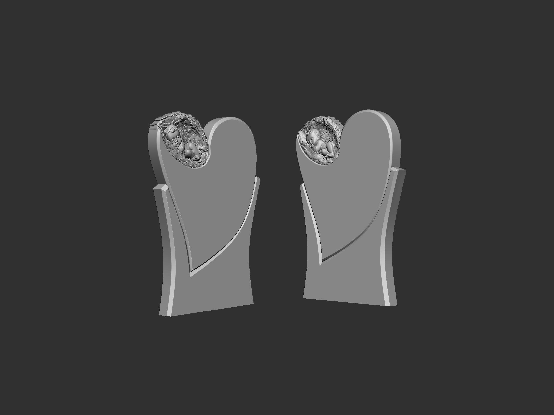 Sleeping Baby Angel Monuments 3D print model_6