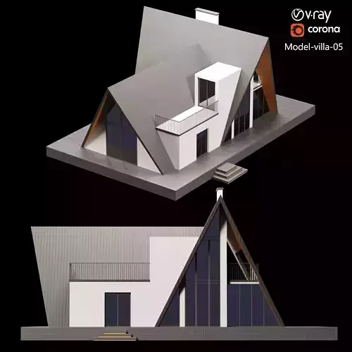 Model villa 05 Low-poly 3D model