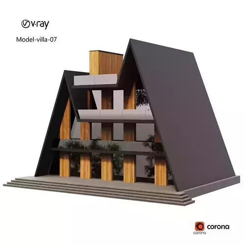 Model villa 07 Low-poly 3D model