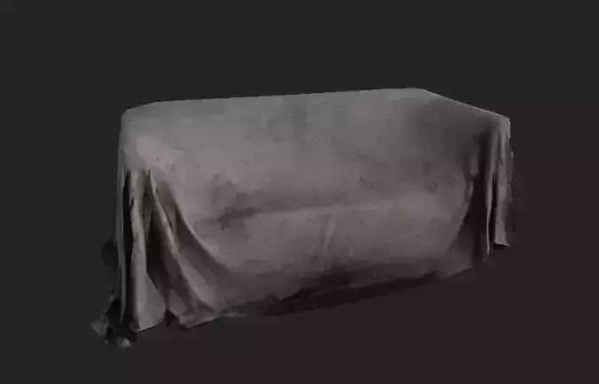 Sofa PBR 4K GameReady couch with cloth covering it