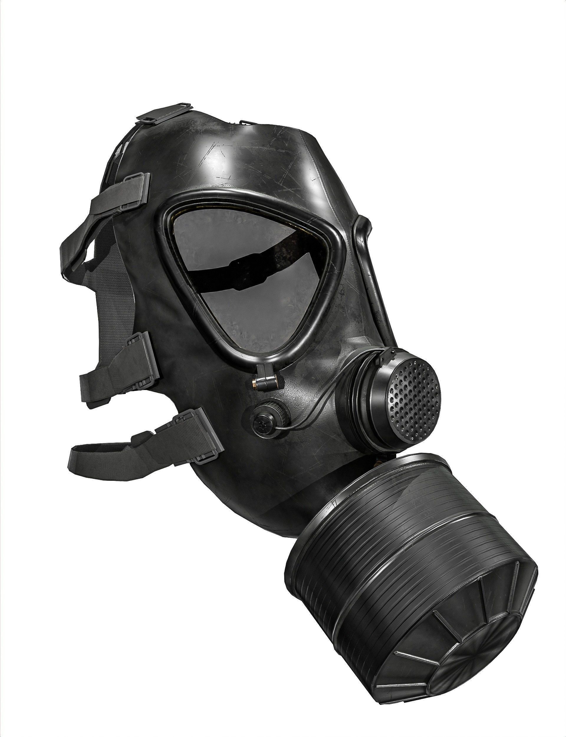 Gas Mask 2 M85 Low-poly 3D model_8