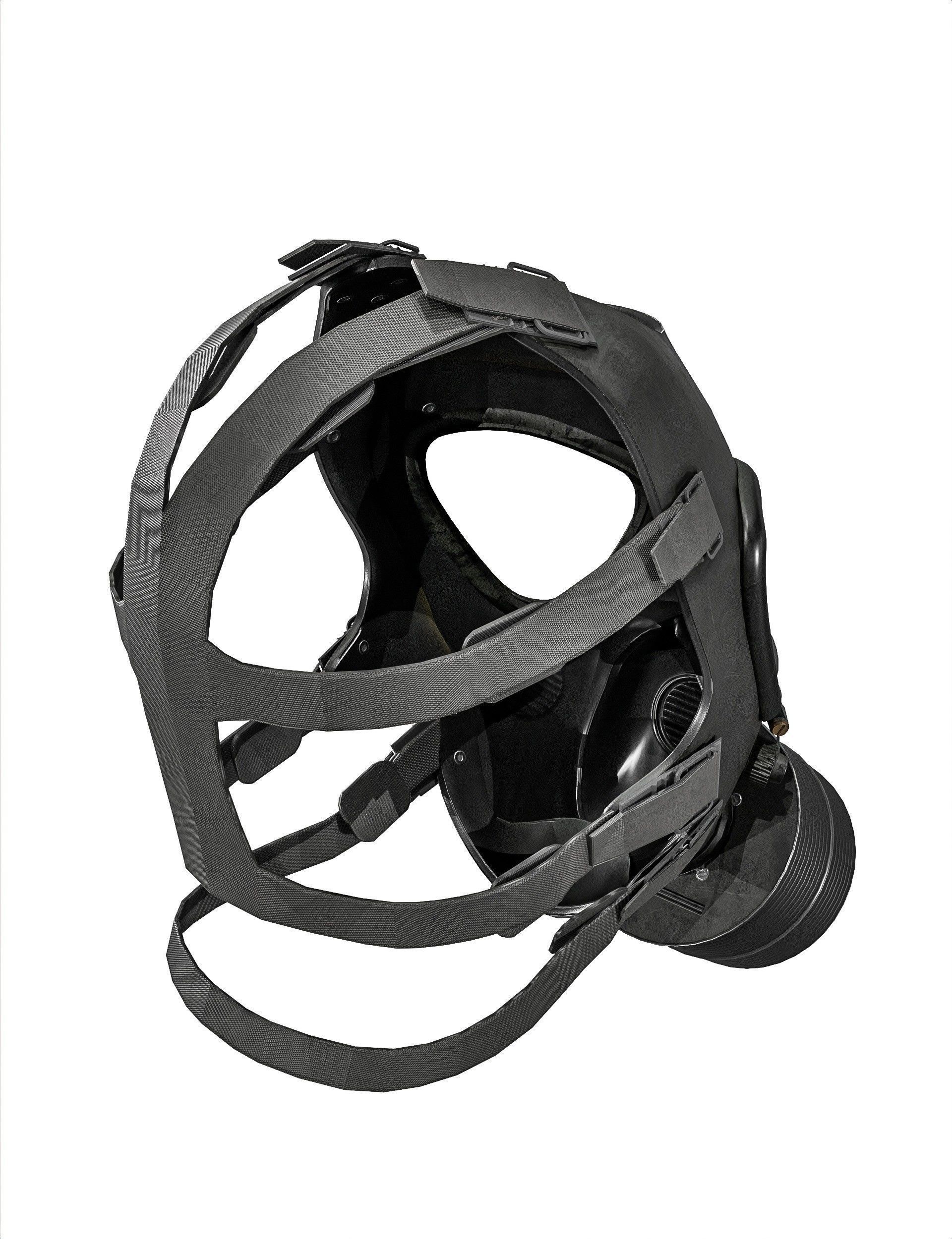 Gas Mask 2 M85 Low-poly 3D model_6