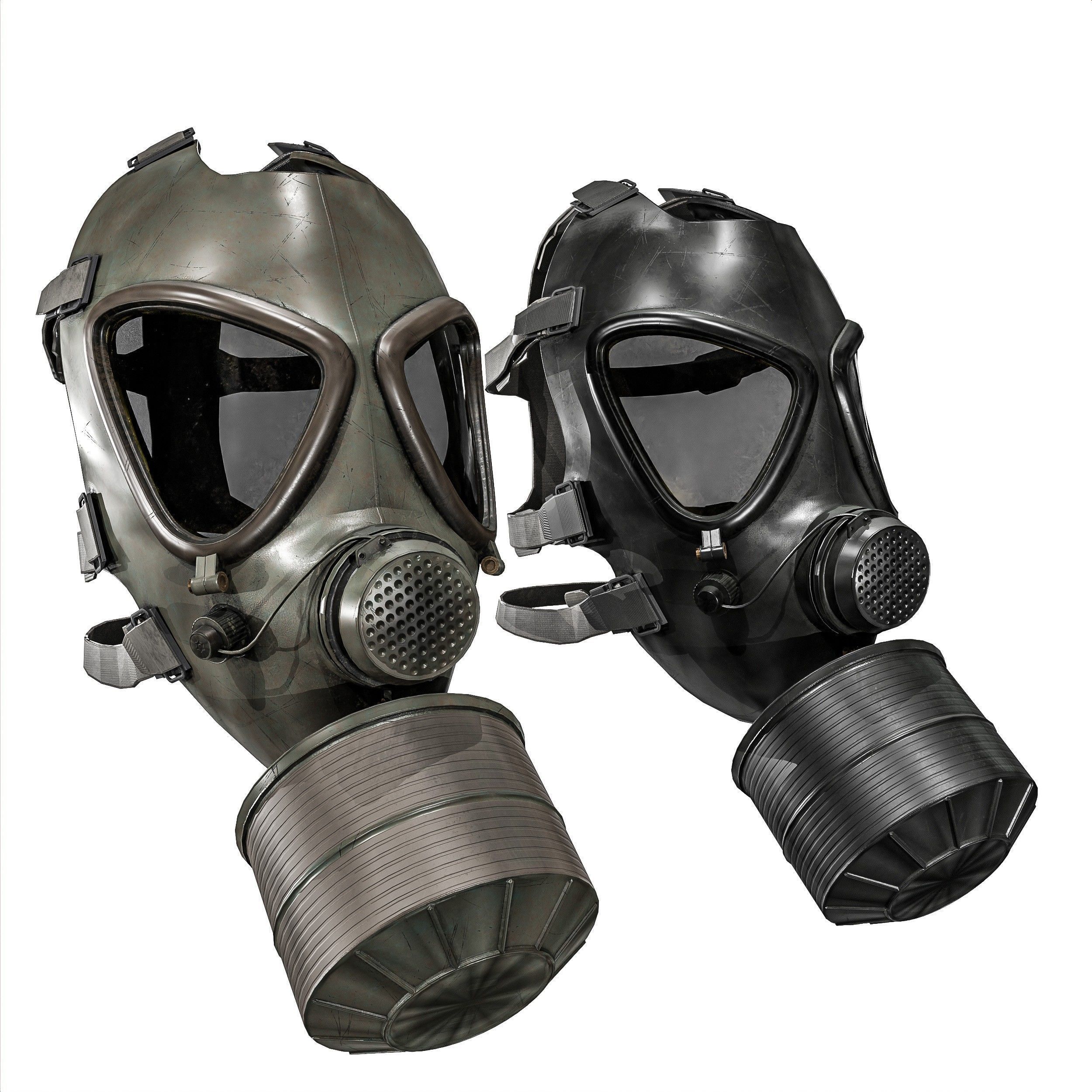 Gas Mask 2 M85 Low-poly 3D model_1