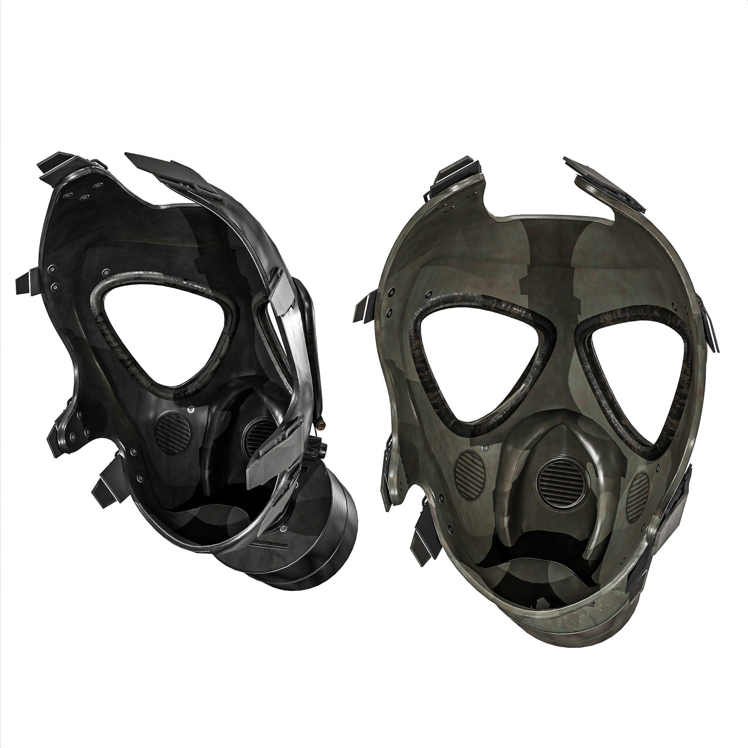 Gas Mask 2 M85 Low-poly 3D model_19