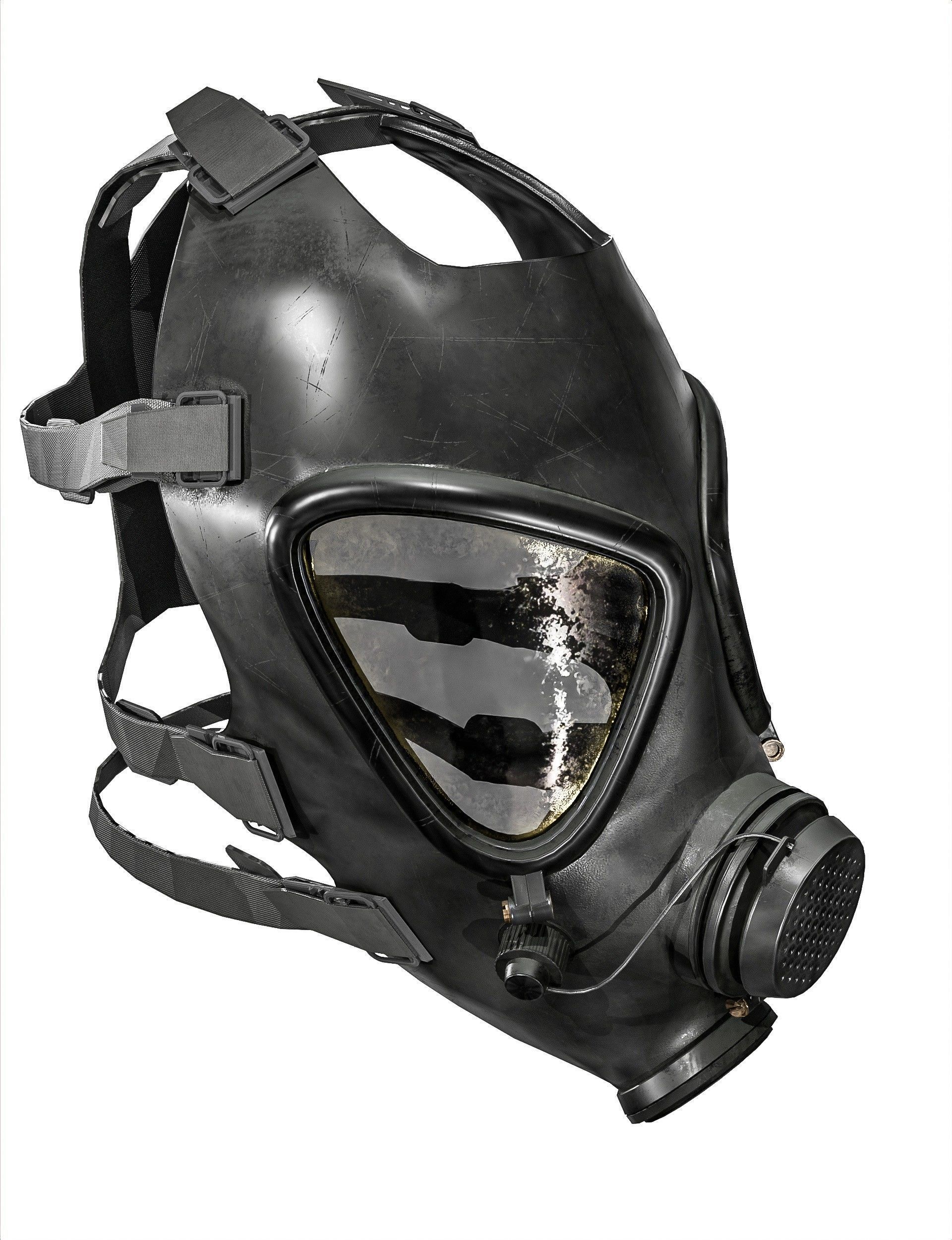 Gas Mask 2 M85 Low-poly 3D model_26