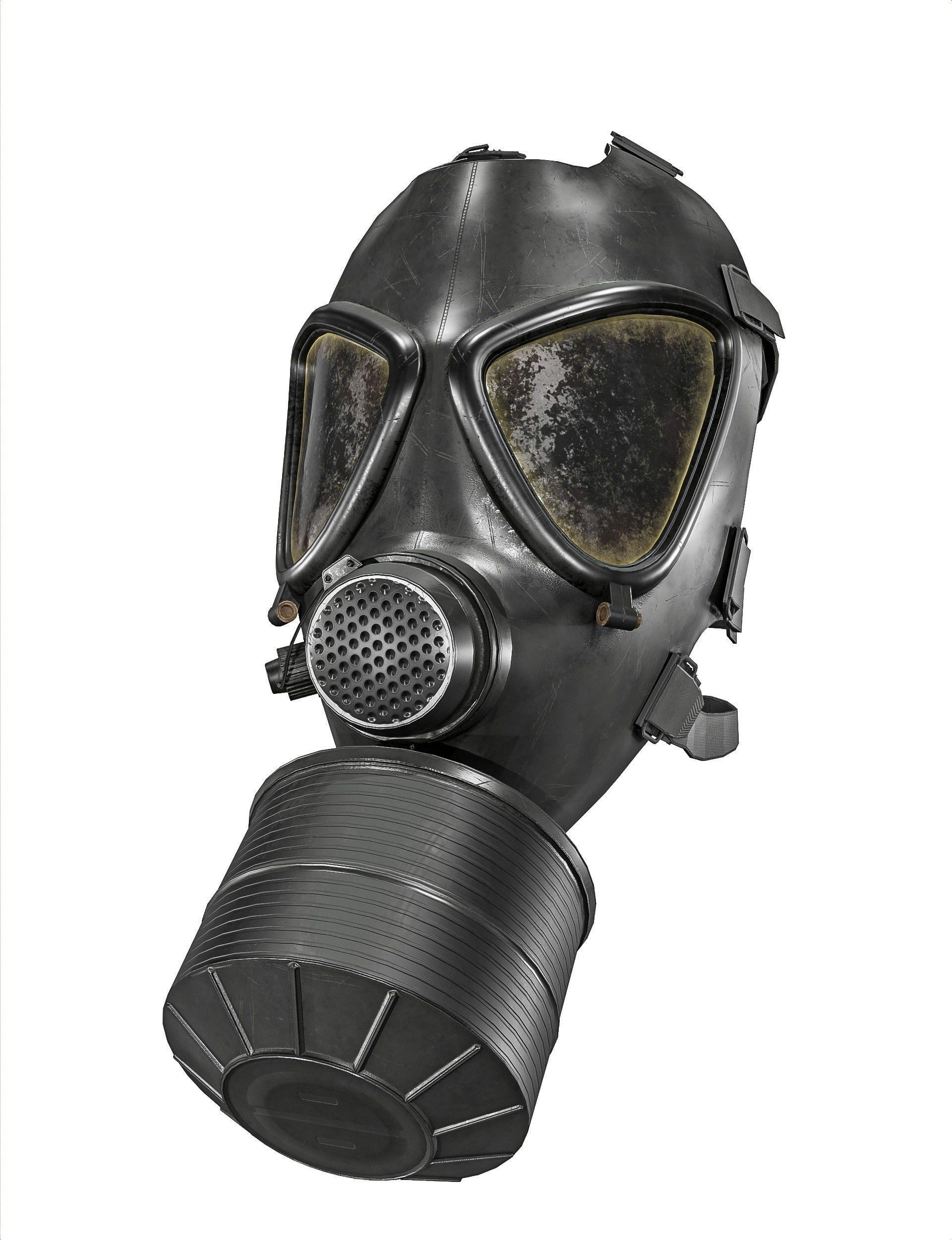 Gas Mask 2 M85 Low-poly 3D model_5