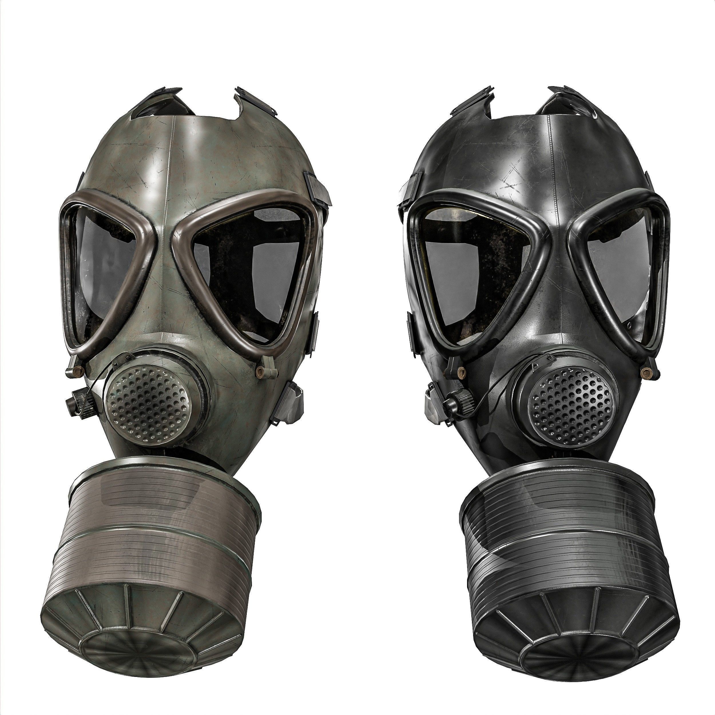Gas Mask 2 M85 Low-poly 3D model_2