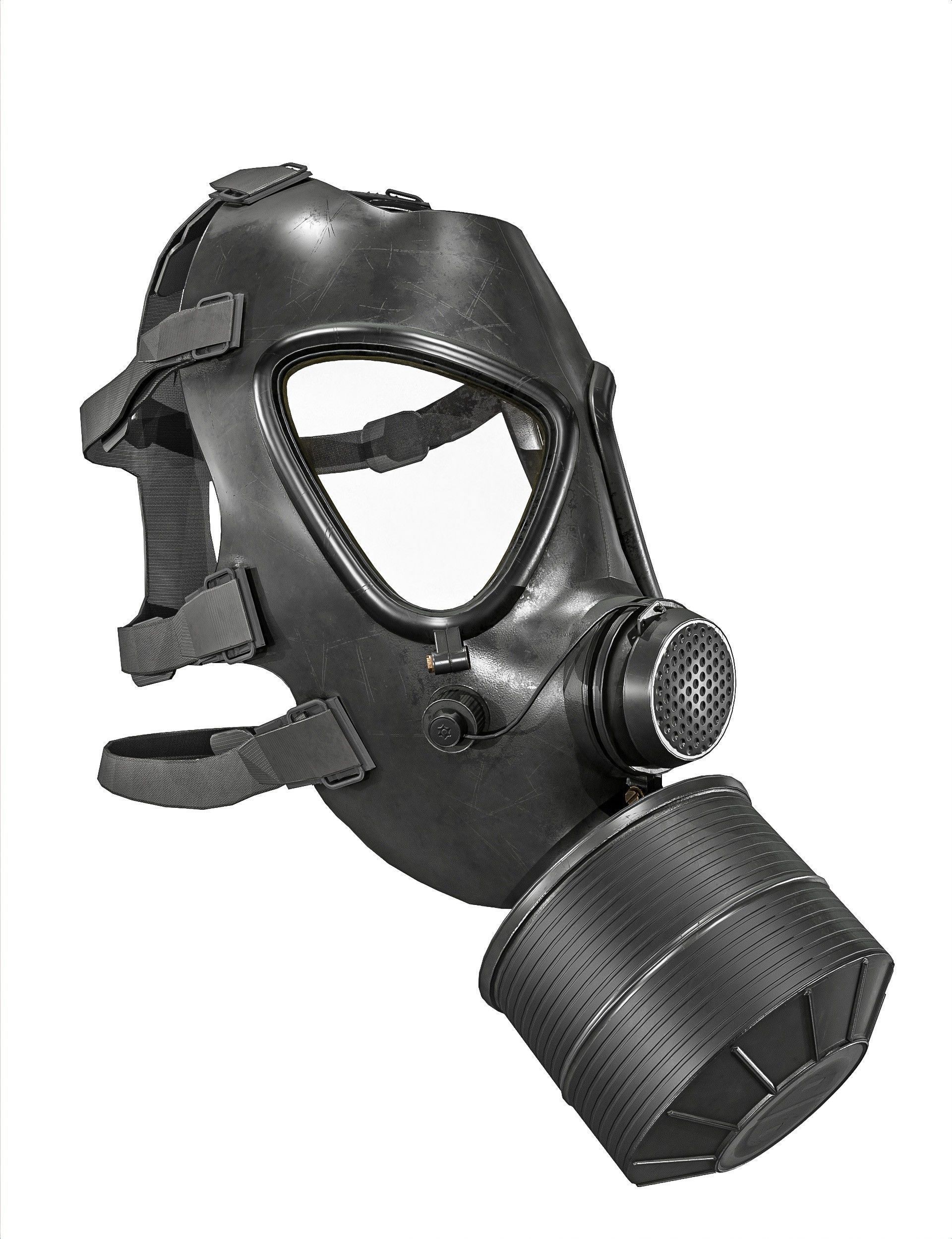 Gas Mask 2 M85 Low-poly 3D model_11
