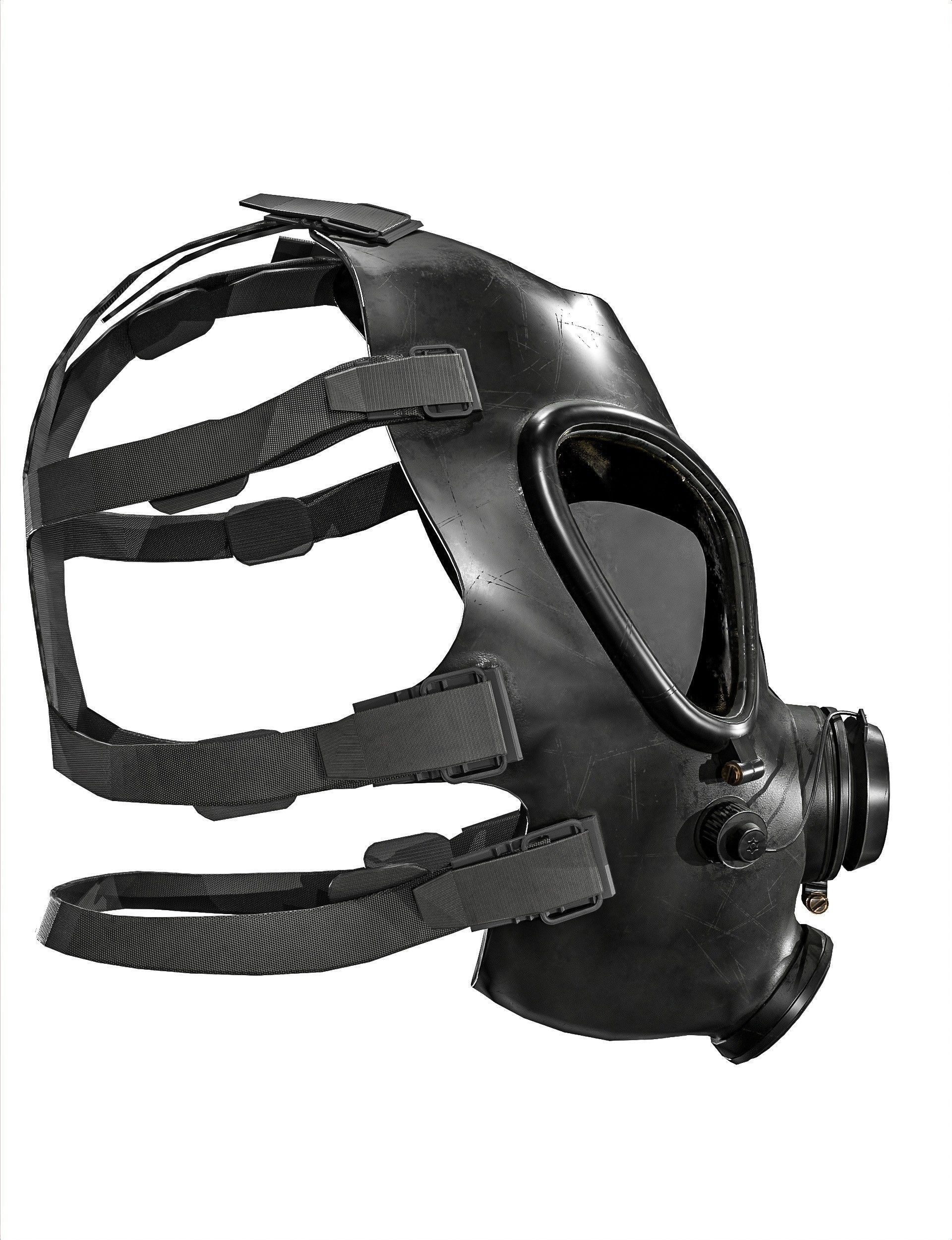 Gas Mask 2 M85 Low-poly 3D model_18