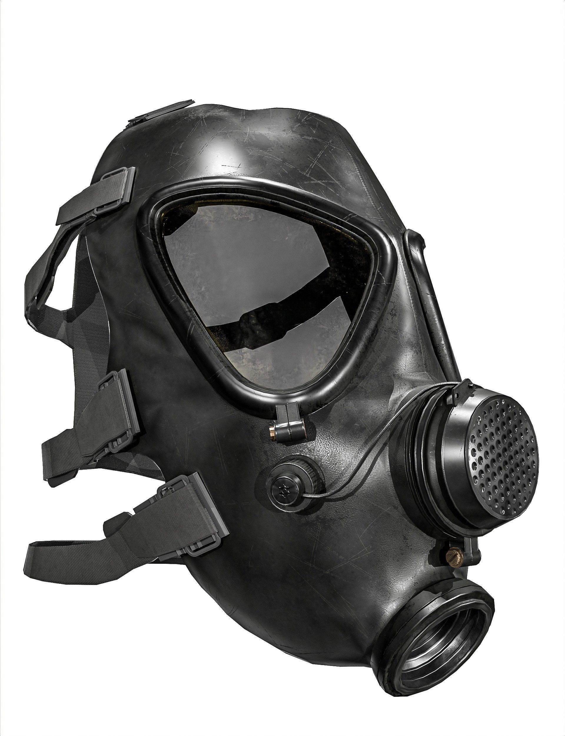 Gas Mask 2 M85 Low-poly 3D model_23