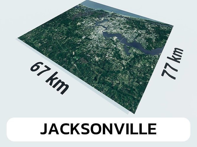 Jacksonville United States City Landscape 3D Model 3D model