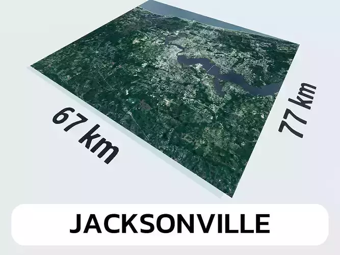 Jacksonville United States City Landscape 3D Model