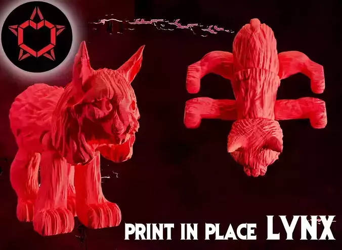 Lynx figure - Print in place - Flexi Articulated Animal