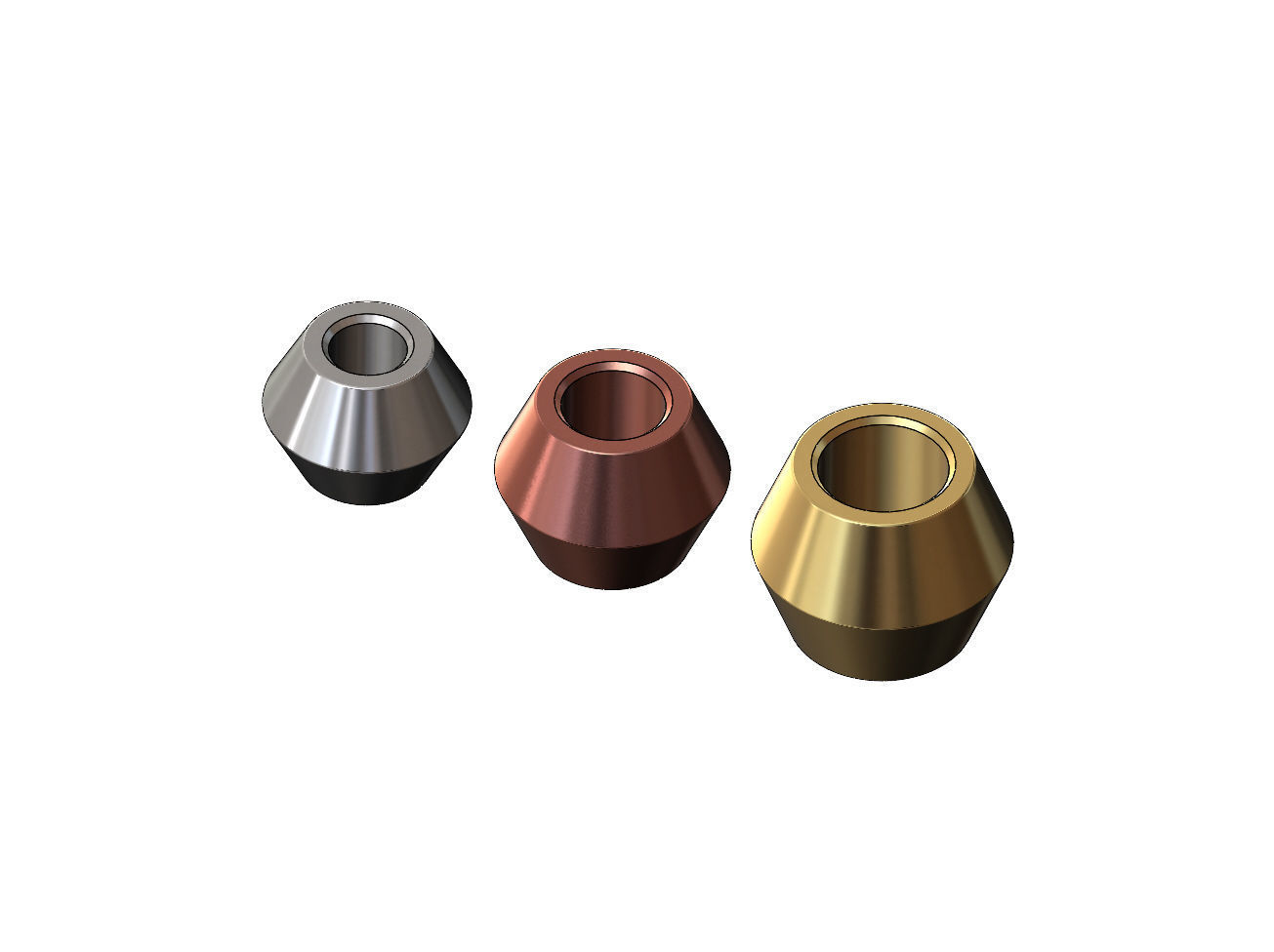 Simple conical bead and bracelet charm 3D print model_4