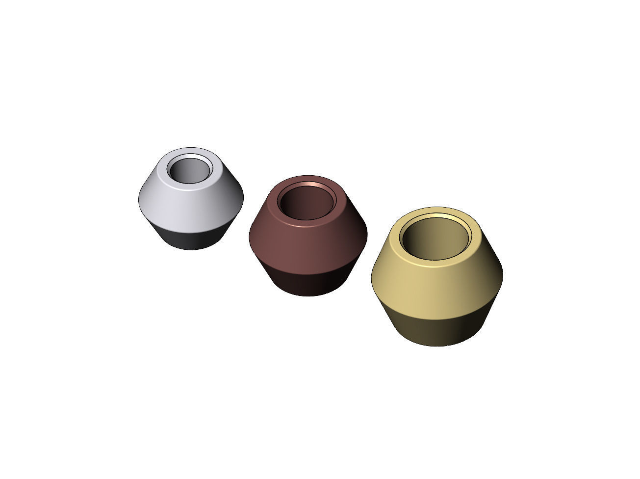 Simple conical bead and bracelet charm 3D print model_9