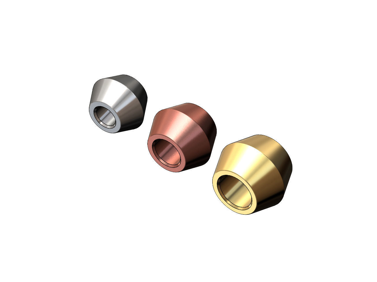 Simple conical bead and bracelet charm 3D print model_5