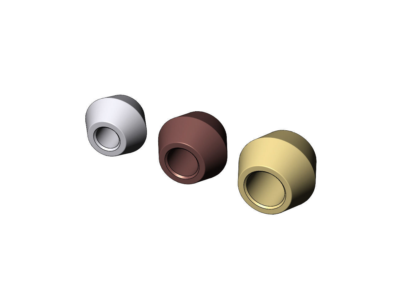 Simple conical bead and bracelet charm 3D print model_10