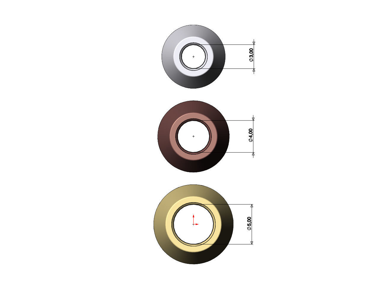 Simple conical bead and bracelet charm 3D print model_7