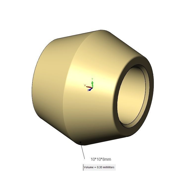 Simple conical bead and bracelet charm 3D print model_11