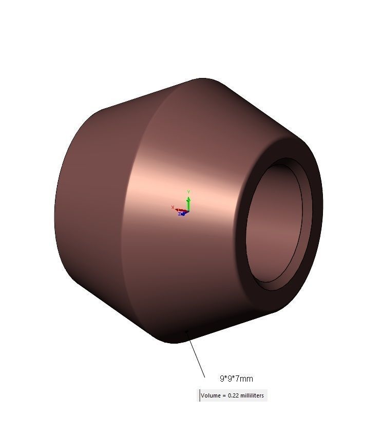 Simple conical bead and bracelet charm 3D print model_12