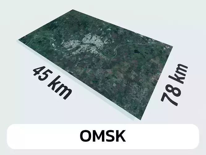 Omsk Russia City Landscape 3D Model